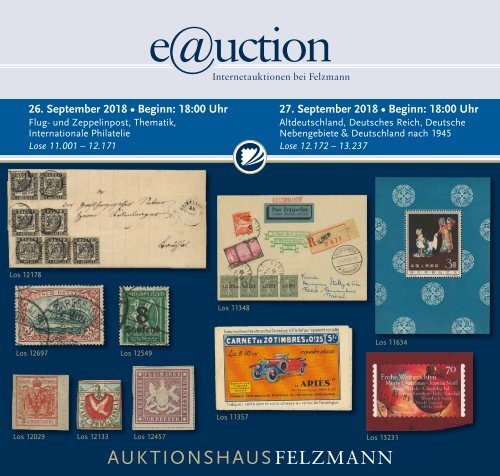Auktionshaus Felzmann Auktion 1021 Philatelie