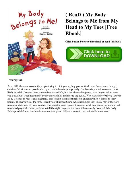 Read My Body Belongs To Me From My Head To My Toes Free Ebook