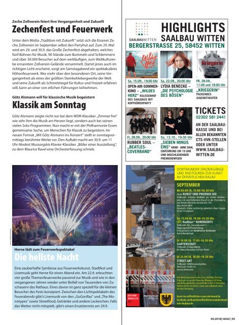 09-2018 HEINZ MAGAZIN Duisburg - Oberhausen - Mühlheim