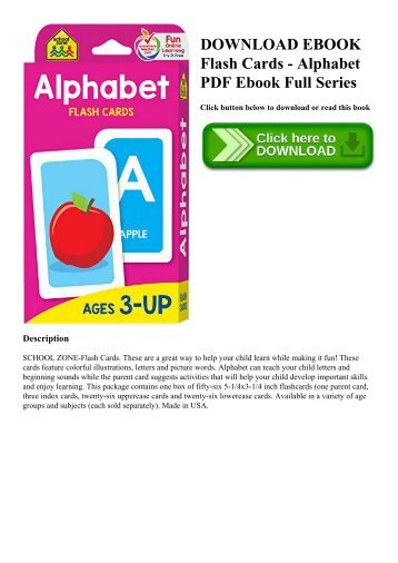 DOWNLOAD EBOOK Flash Cards - Alphabet PDF Ebook Full Series