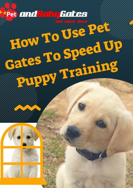 Take Help of Pet Gates To Speed Up Puppy Training