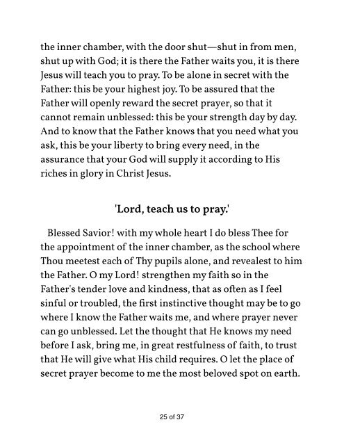 Lord, Teach Us To Pray by Rev. Andrew Murray