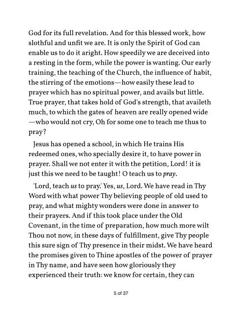 Lord, Teach Us To Pray by Rev. Andrew Murray