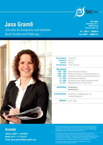 Jana Gramß Kontakt - BSC GmbH