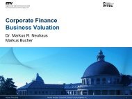 Corporate Finance Business Valuation - ETH - Entrepreneurial Risks
