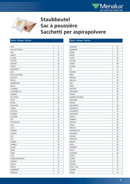 Menalux Katalog 2011.indd - Electrolux