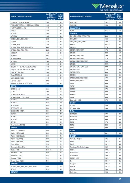 Menalux Katalog 2011.indd - Electrolux