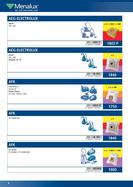 Menalux Katalog 2011.indd - Electrolux