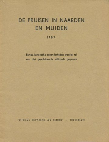 Pruisen in Naarden en Muiden 1787