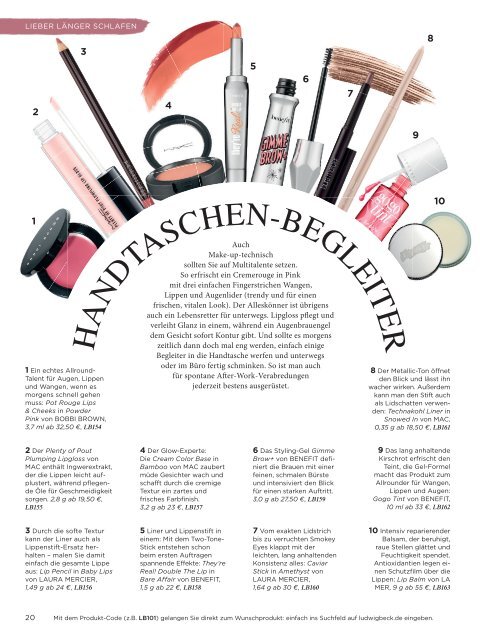 Ludwig Beck BEAUTY Herbst/Winter 2018