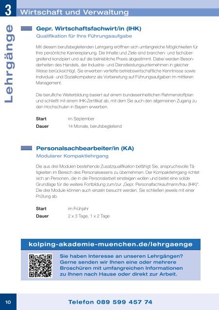 Kolping-Akademie München Programm 2018/2019