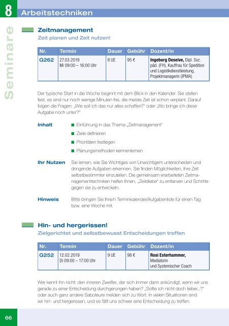 Kolping-Akademie München Programm 2018/2019