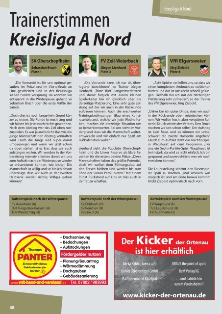 Kicker der Ortenau Winter 2017/2018