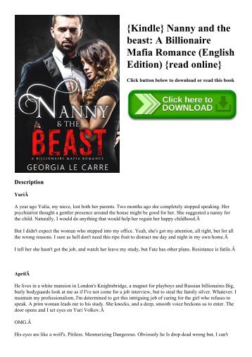 {Kindle} Nanny and the beast A Billionaire Mafia Romance (English Edition) {read online}