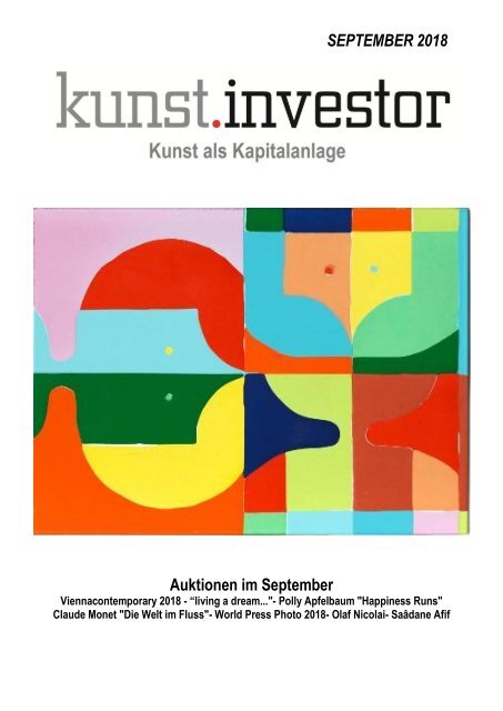 KUNSTINVESTOR AUSGABE SEPTEMBER 2018