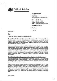 Official Solicitor letter - Family Law