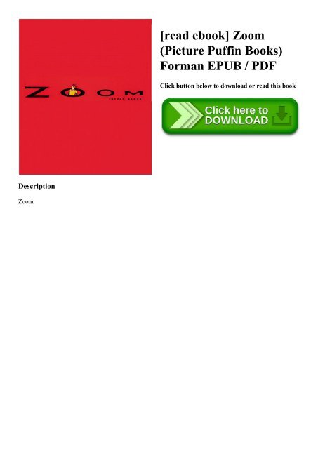 [read ebook] Zoom (Picture Puffin Books) Forman EPUB  PDF