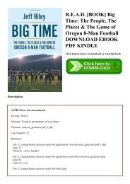 R.E.A.D. [BOOK] Big Time The People  The Places & The Game of Oregon 8-Man Football DOWNLOAD EBOOK PDF KINDLE