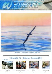 Watercolour New Zealand Newsletter September - November  2018 issue173