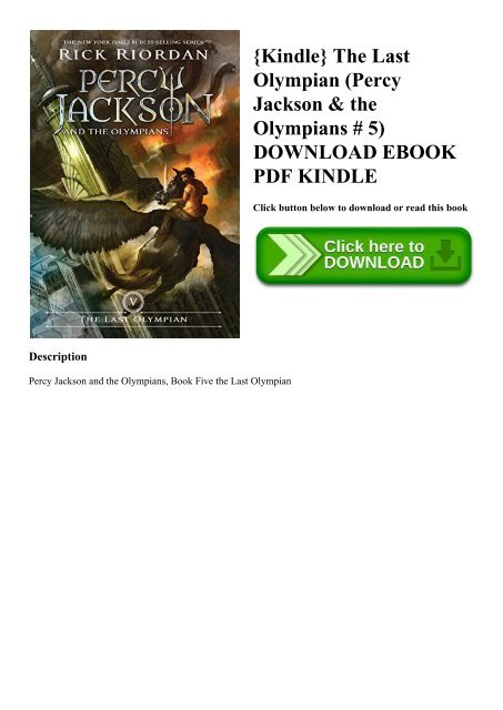Last Olympian Ebook