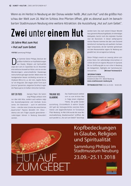 SchlossMagazin Bayerisch-Schwaben September 2018