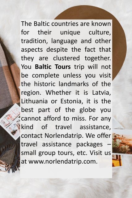 Memorable Baltic Tours &amp; Travel - NorlendaTrip