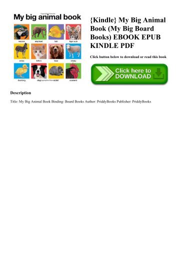 {Kindle} My Big Animal Book (My Big Board Books) EBOOK EPUB KINDLE PDF