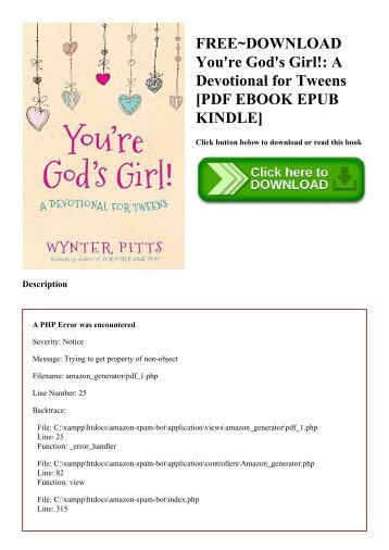 FREE~DOWNLOAD You're God's Girl! A Devotional for Tweens [PDF EBOOK EPUB KINDLE]