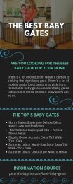Infographic of Best Baby Gates | Pet and Gates