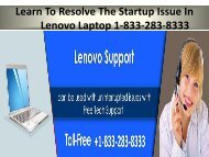 For Instant Services Call (1-833-283-8333) Lenovo Support Number