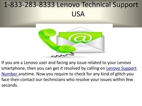 For Instant Services Call (1-833-283-8333) Lenovo Support Number