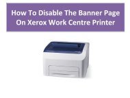 How To Disable The Banner Page On Xerox Work Centre Printer