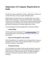 Importance of Company Registration in India