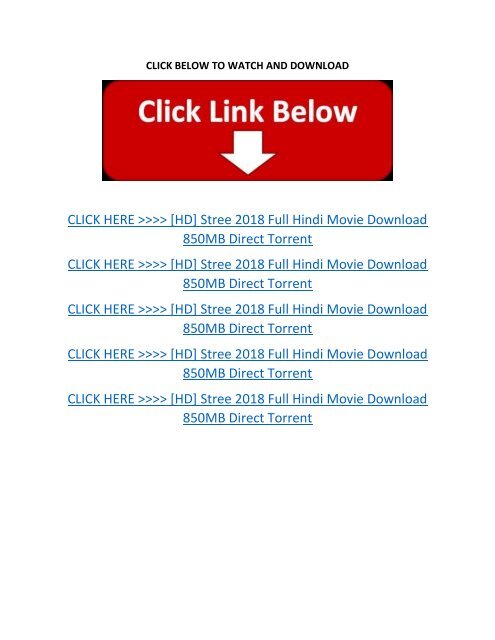 Hd Stree 2018 Full Hindi Movie Download 850mb Direct Torrent