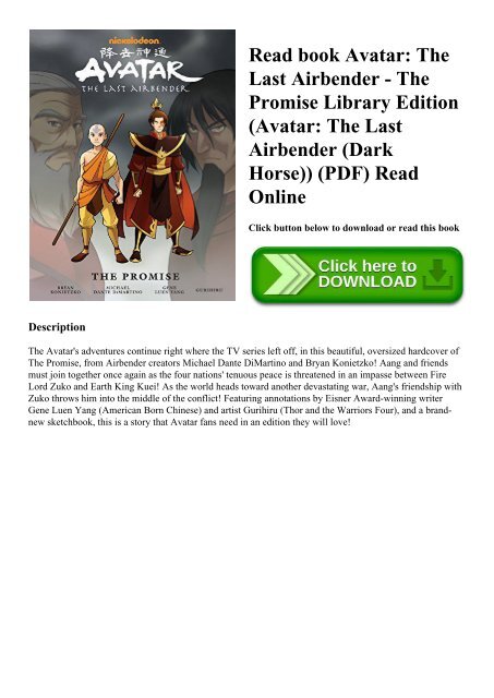 Read book Avatar The Last Airbender - The Promise Library Edition (Avatar  The Last Airbender (Dark Horse