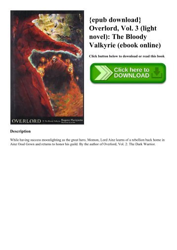 {epub download} Overlord  Vol. 3 (light novel) The Bloody Valkyrie (ebook online)