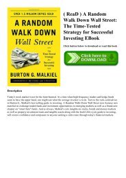 ( ReaD ) A Random Walk Down Wall Street The Time-Tested Strategy for Successful Investing EBook