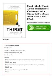 Ebook [Kindle] Thirst A Story of Redemption  Compassion  and a Mission to Bring Clean Water to the World EBook