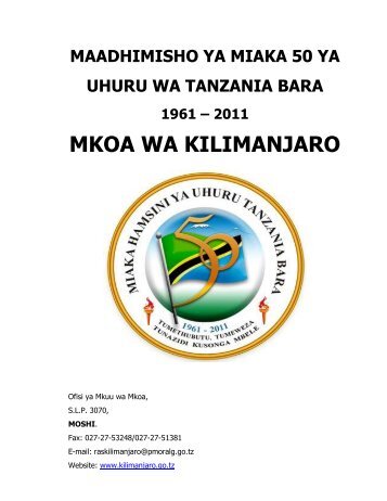 MKOA WA KILIMANJARO - KILIMANJARO | Sekretarieti ya mkoa