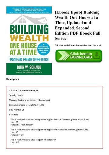 [EbooK Epub] Building Wealth One House at a Time  Updated and Expanded  Second Edition PDF Ebook Full Series