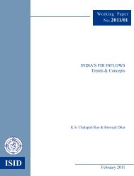 INDIA'S FDI INFLOWS: Trends and Concepts - Institute for Studies in ...