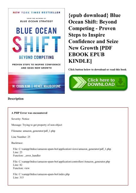 {epub download} Blue Ocean Shift Beyond Competing - Proven Steps to Inspire Confidence and Seize New Growth [PDF EBOOK EPUB KINDLE]