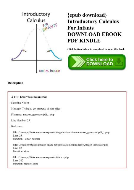 introductory calculus for infants