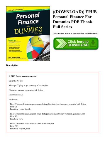 ((DOWNLOAD)) EPUB Personal Finance For Dummies PDF Ebook Full Series