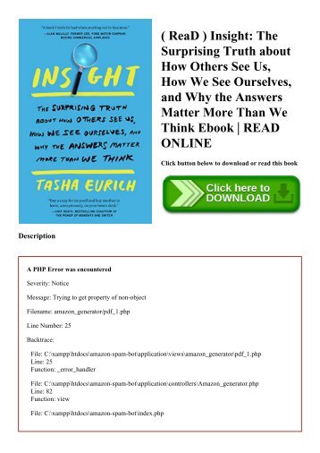 ( ReaD ) Insight The Surprising Truth about How Others See Us  How We See Ourselves  and Why the Answers Matter More Than We Think Ebook  READ ONLINE