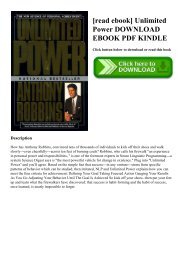 [read ebook] Unlimited Power DOWNLOAD EBOOK PDF KINDLE