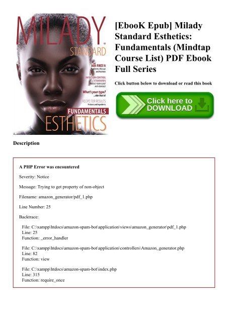 [EbooK Epub] Milady Standard Esthetics Fundamentals (Mindtap Course List) PDF Ebook Full Series