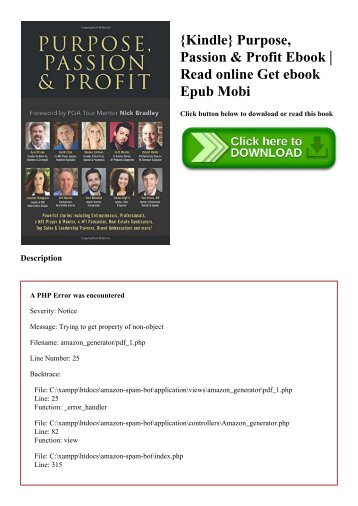 {Kindle} Purpose  Passion & Profit Ebook  Read online Get ebook Epub Mobi