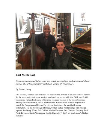Just Jazz Magazine I East Meets East I Nathan + Noah