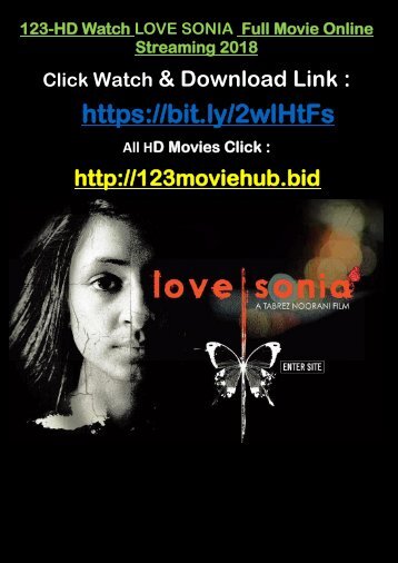 LIVE-STREAM Watch LOVE SONIA 2018 Full Movie Online Streaming 2018 TELUGU TREND
